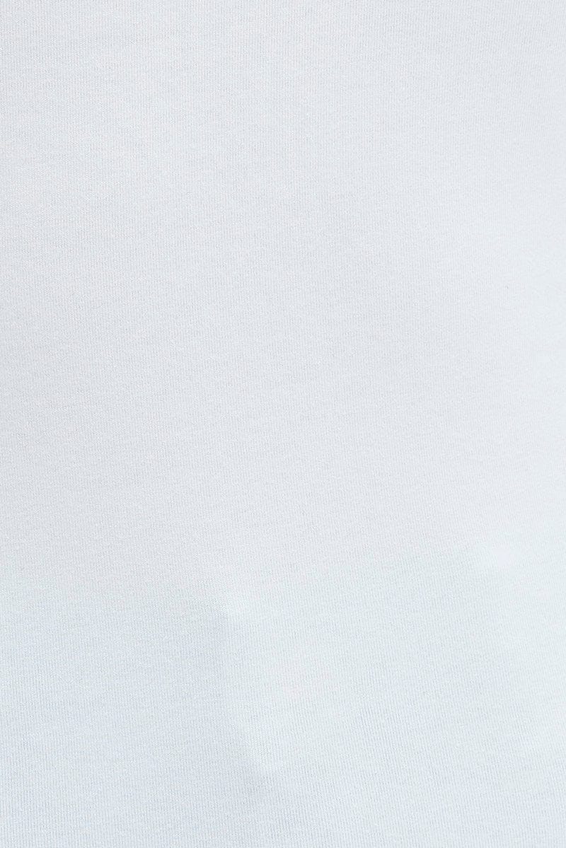 White Top Long Sleeve Scoop Neck