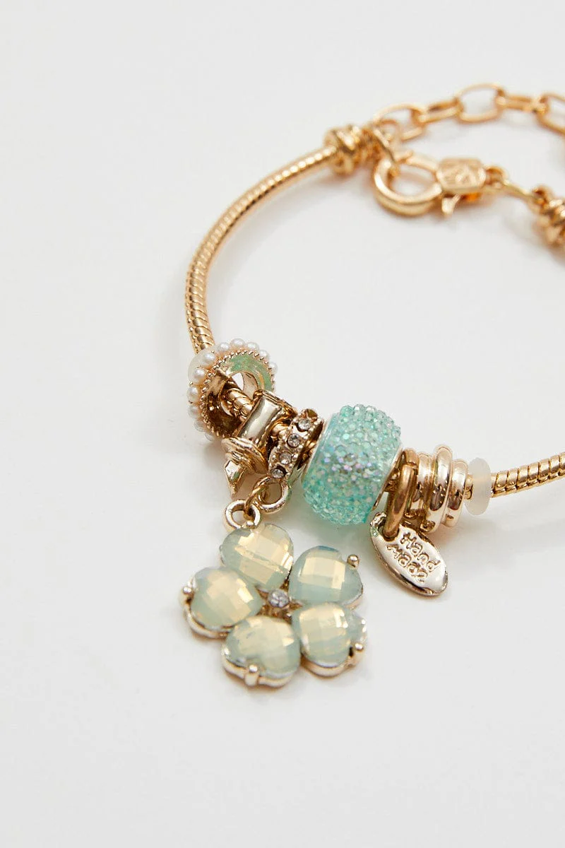 Green Charm Bracelet