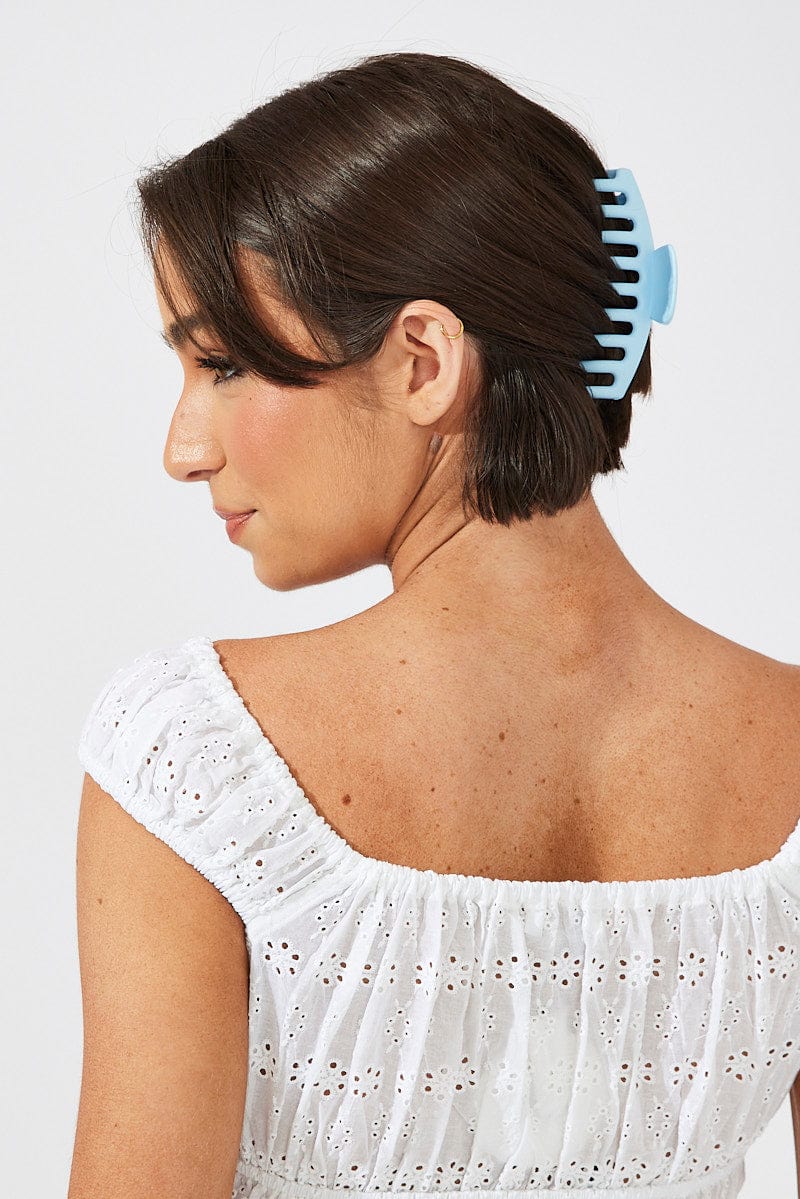 Blue Classic Hair Claw Clip