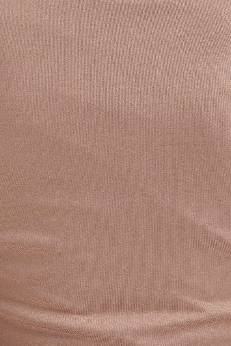 Brown Jersey Top Long Sleeve