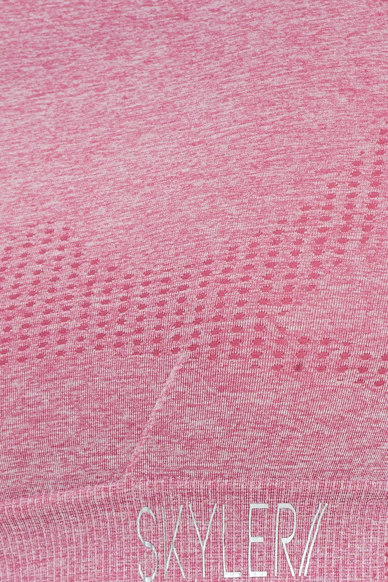 Pink Seamless Activewear Long Sleeve Top