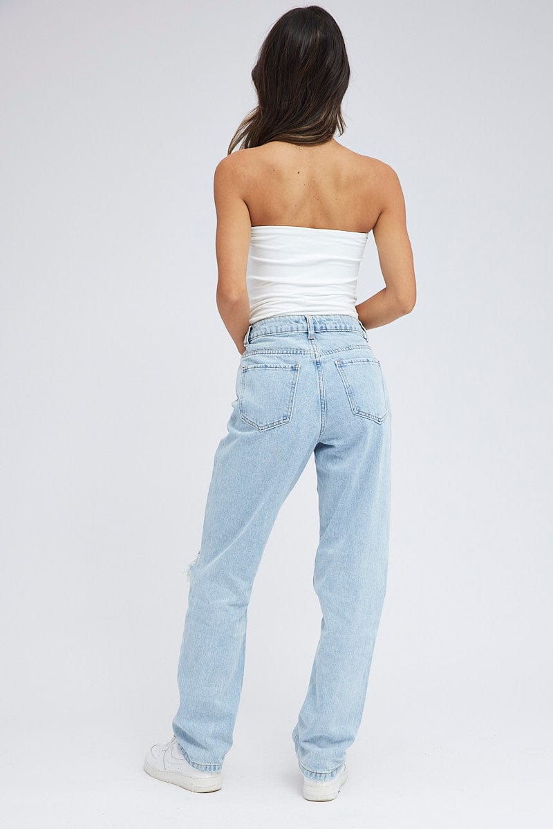 Denim Dad Jeans Ripped