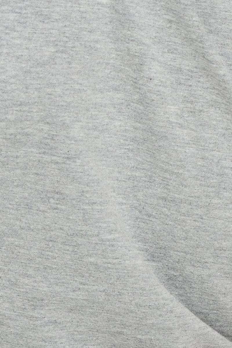 Grey Notch Detail Top