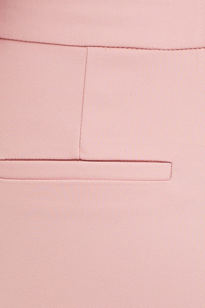 Pink Slim Pants High Rise Workwear