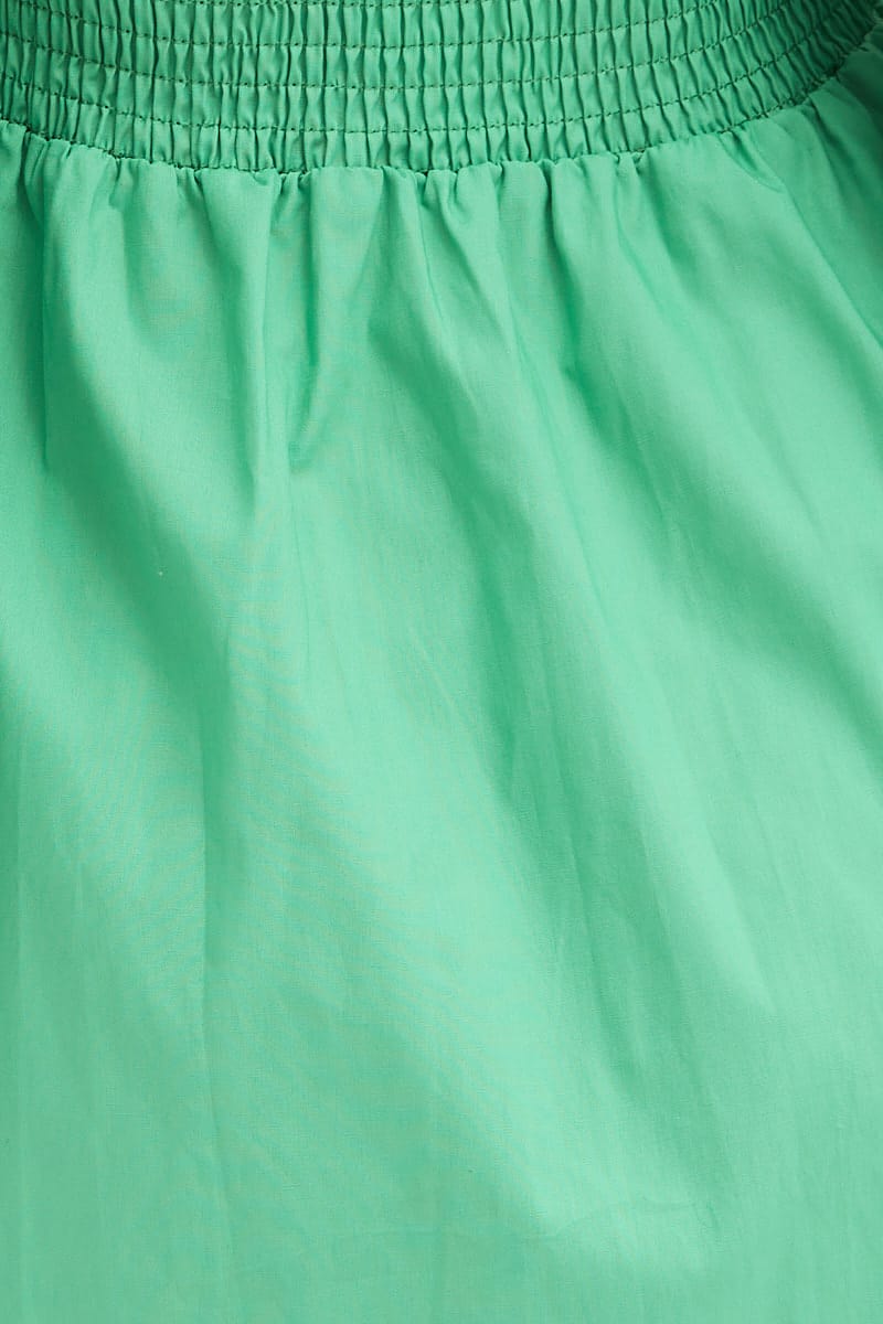 Green Dress Off Shoulder Maxi