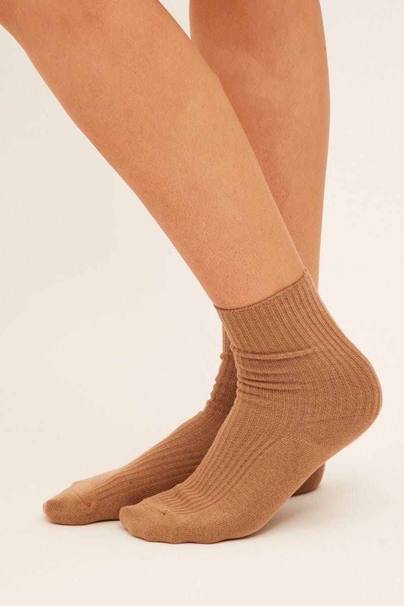 Multi Colour 2 Pack Plain Crew Socks