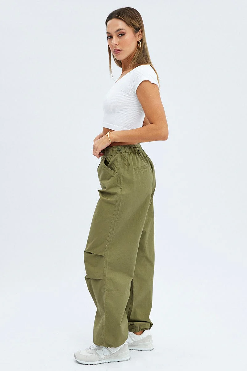 Green Parachute Cargo Pants