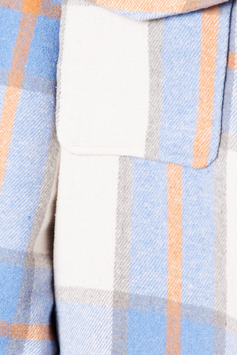 Blue Check Relaxed Shirt Long Sleeve