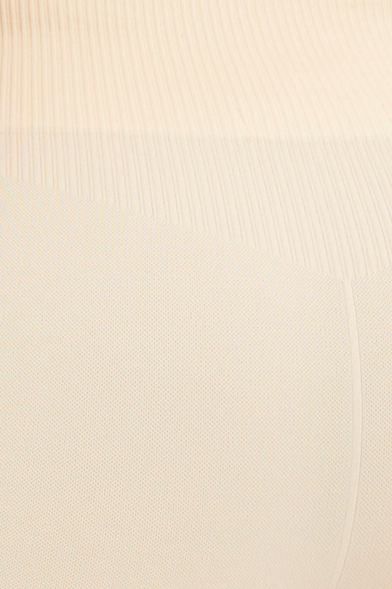 White Seamless Top And Shorts Activewear Set