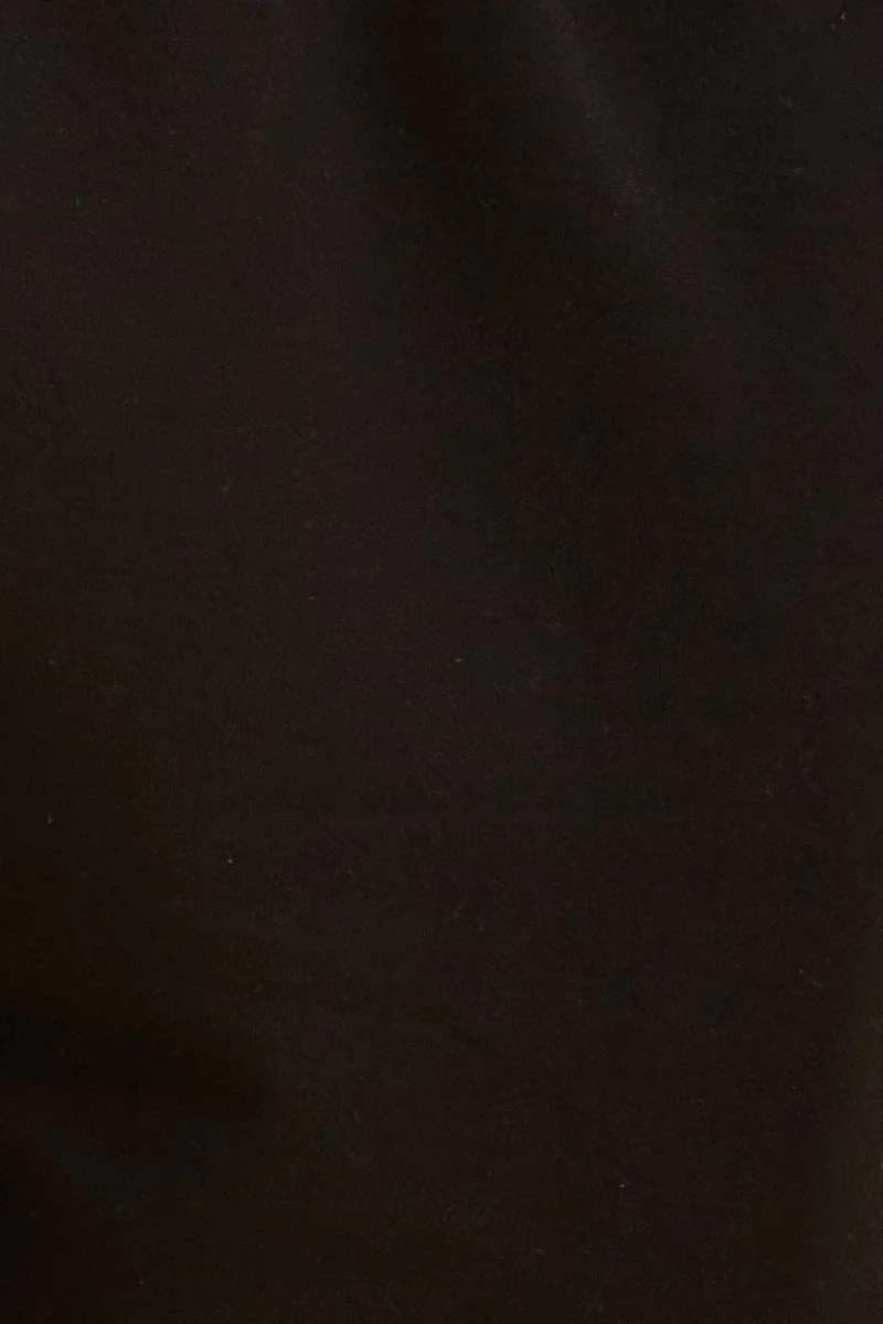 Black Relaxed Short Pull On Cotton Terry Stretch