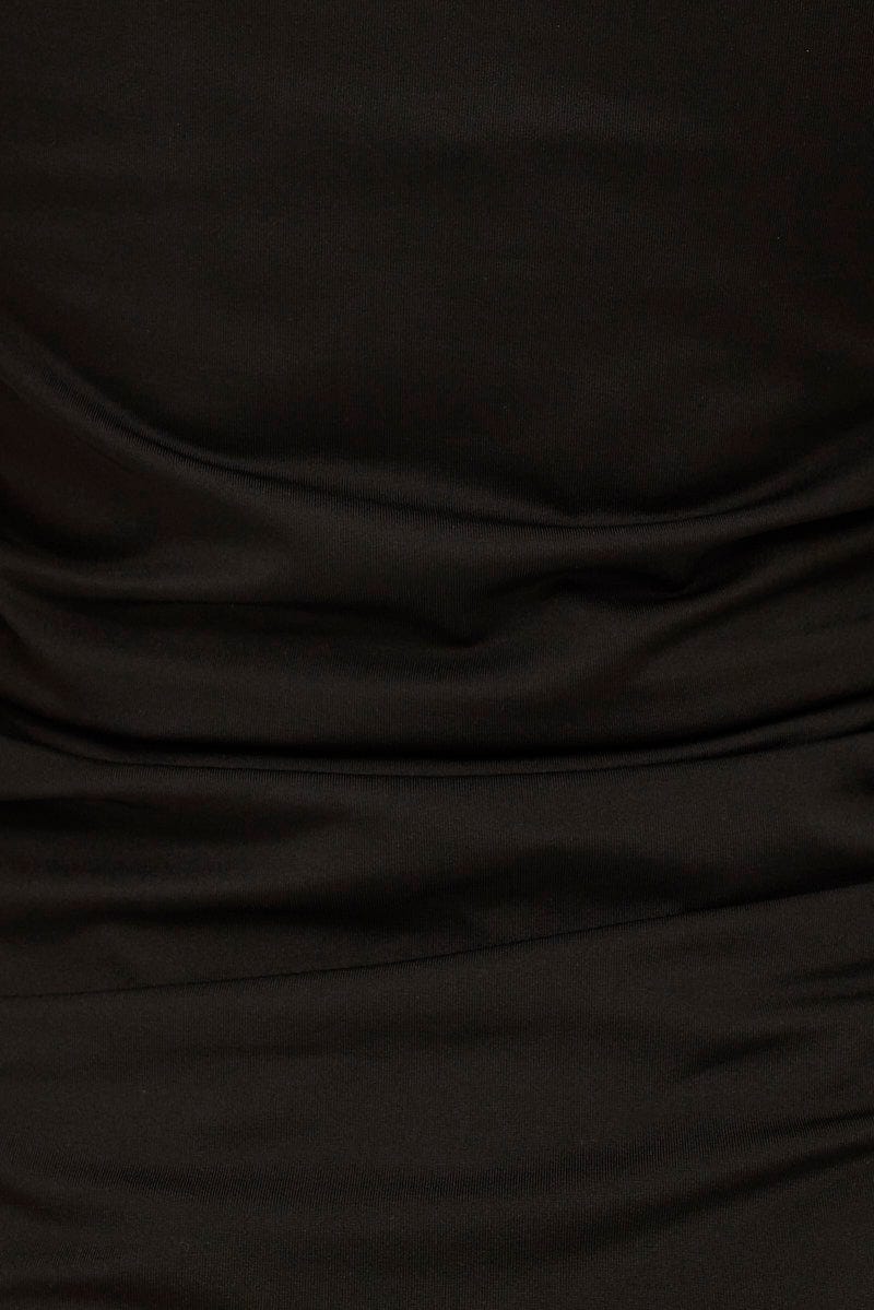 Green Ruched Front Body Con Dress