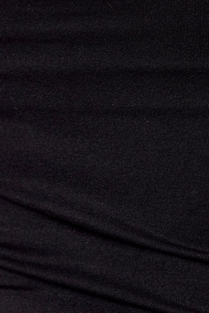 Black Singlet Top Scoop Neck Seamless