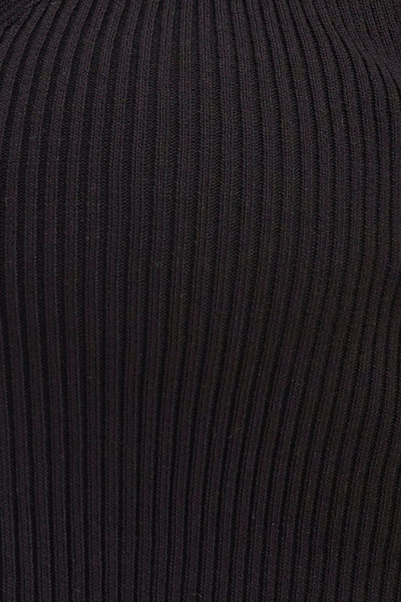 Black Knit Wrap Cami