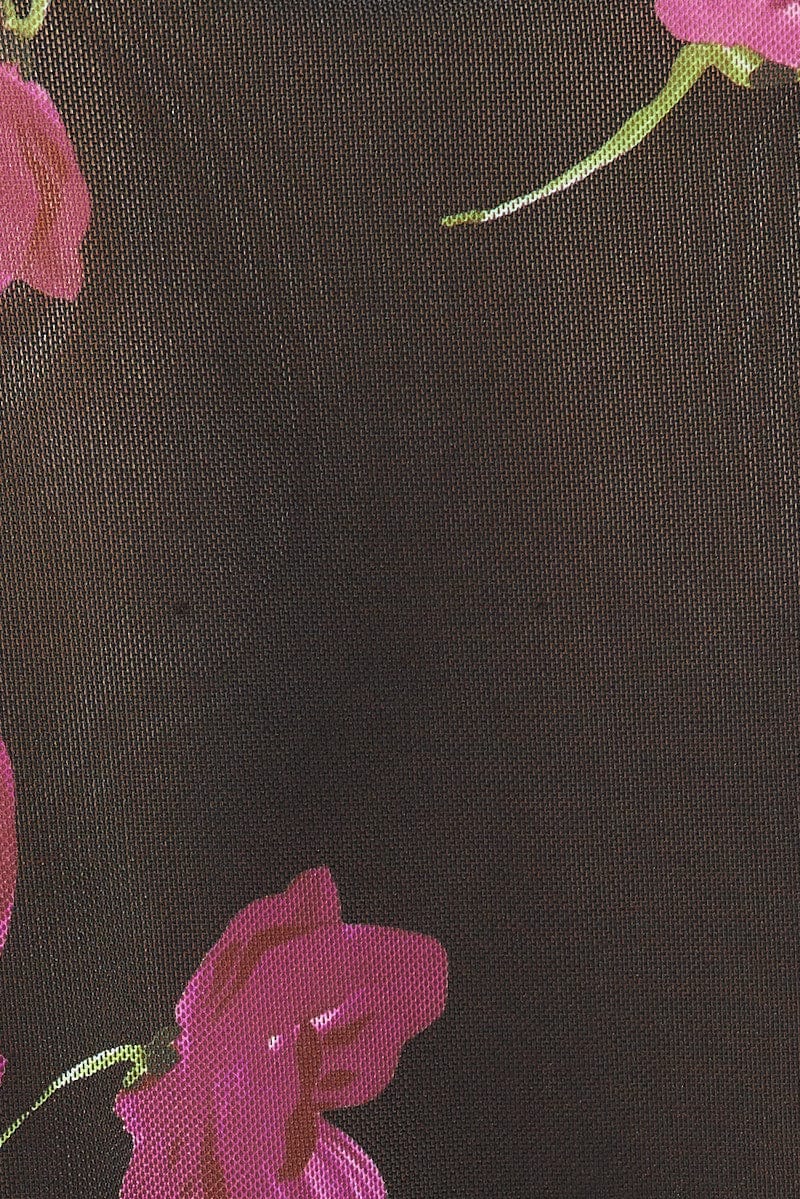 Black Floral Cardigan Long Sleeve