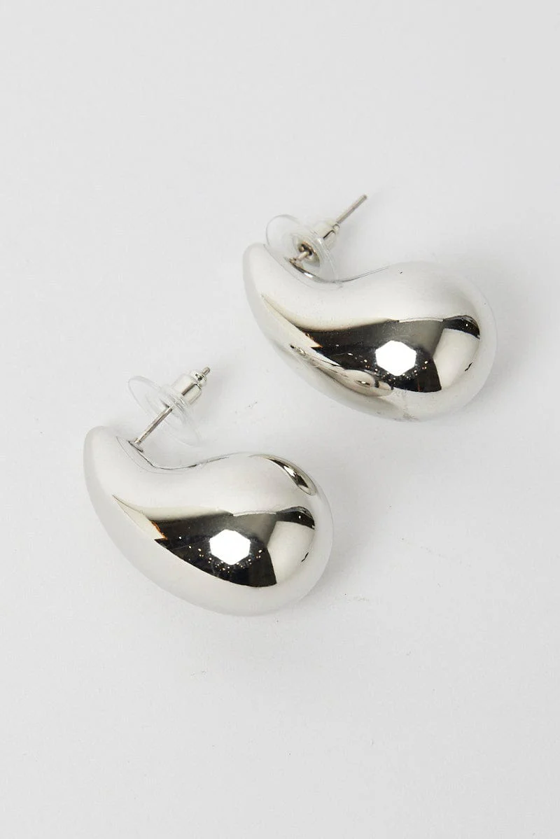 Silver Teardrop Earrings