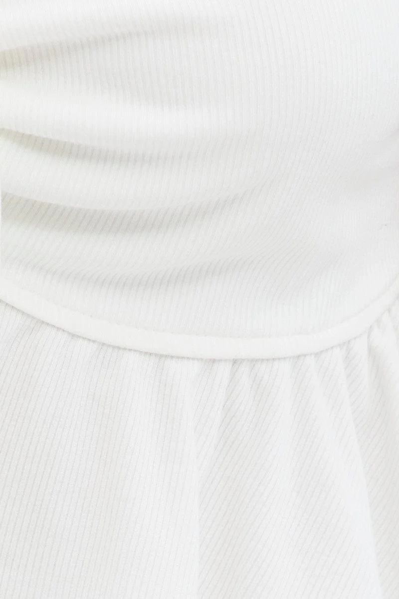 White Cami Top Peplum