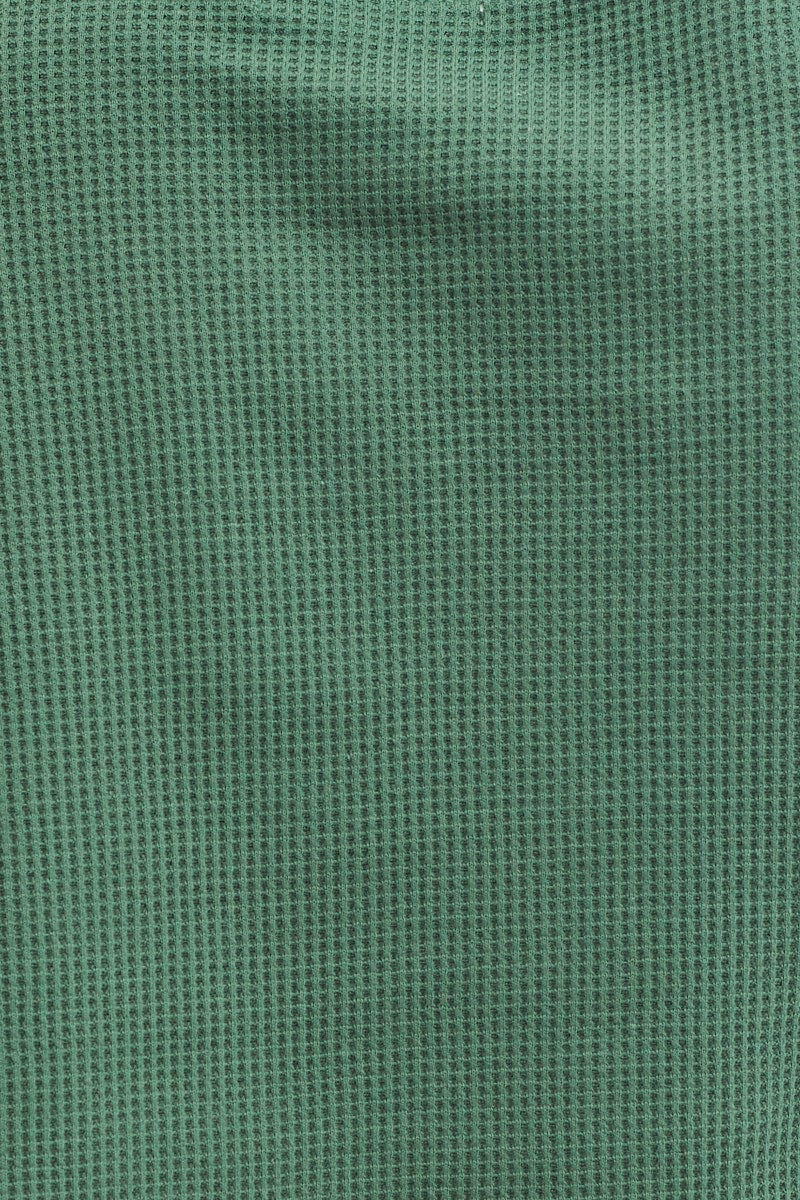 Green Oversized Top Long Sleeve Crew Neck