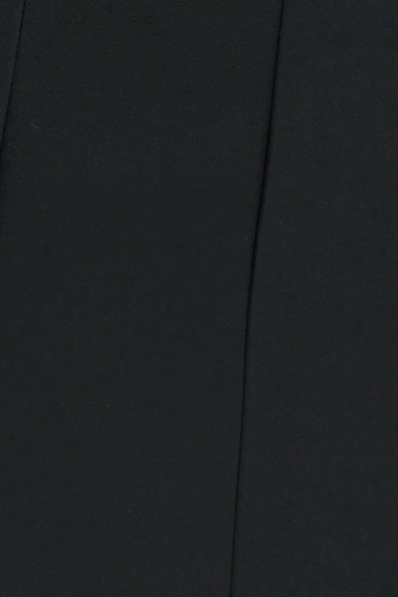 Black Detachable Rosette Brooch Statement Maxi Dress