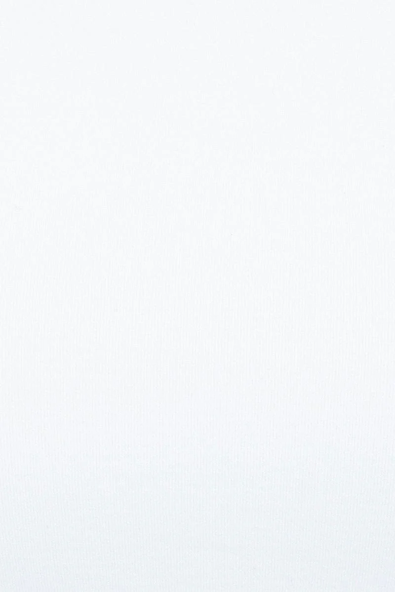 White Tank Top Crew Neck Washed Seamless