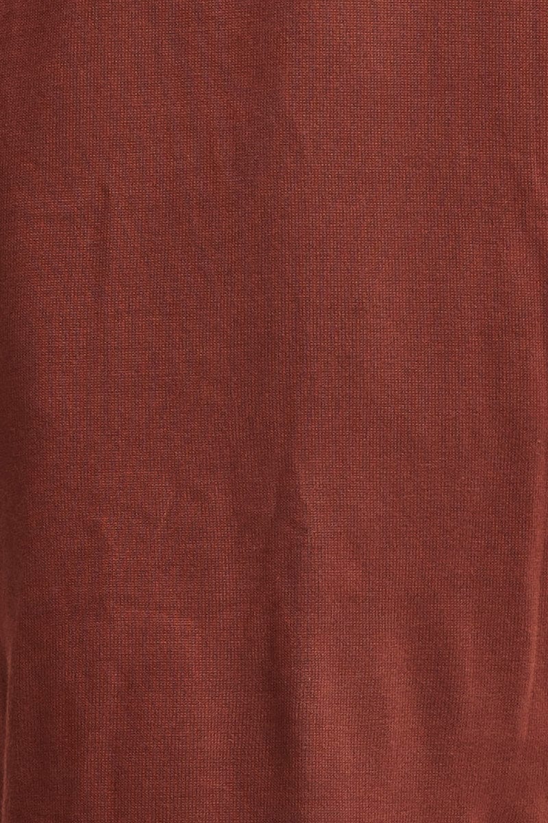 Brown Knit Cardigan Long Sleeve Relaxed Longline