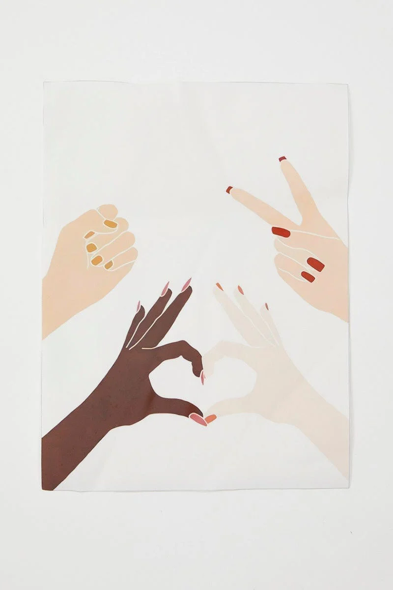 Print Heart Hands Illustration Print A3