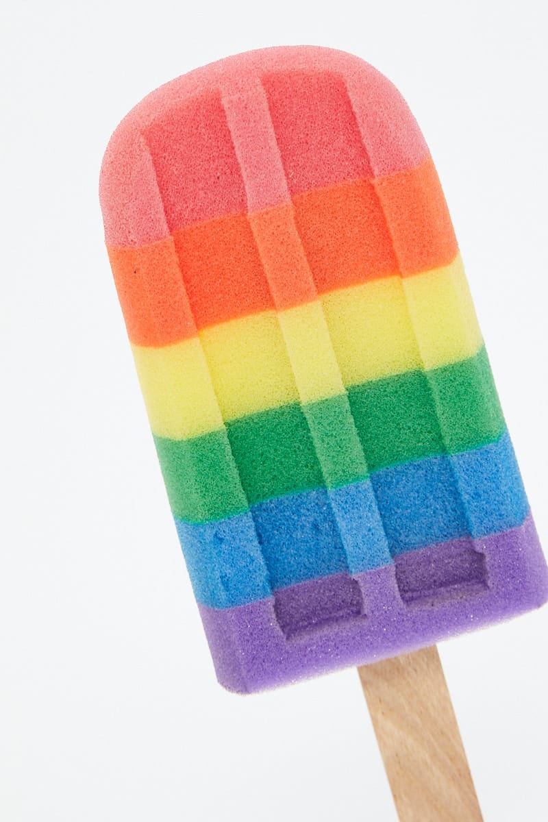 Multi Ice Lolly Shaped Bath Sponge
