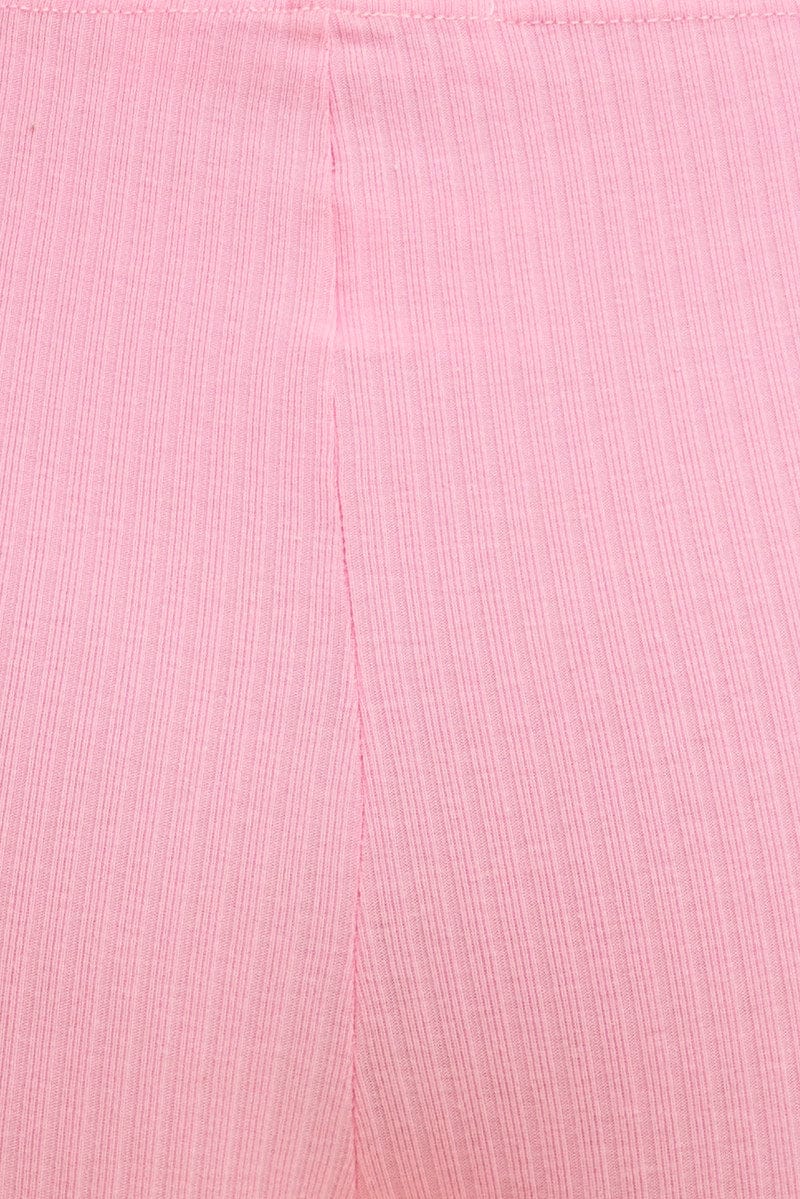 Pink Prea Rib Bike Short