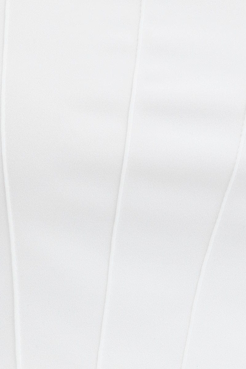 White Halter Pinch Crop Top