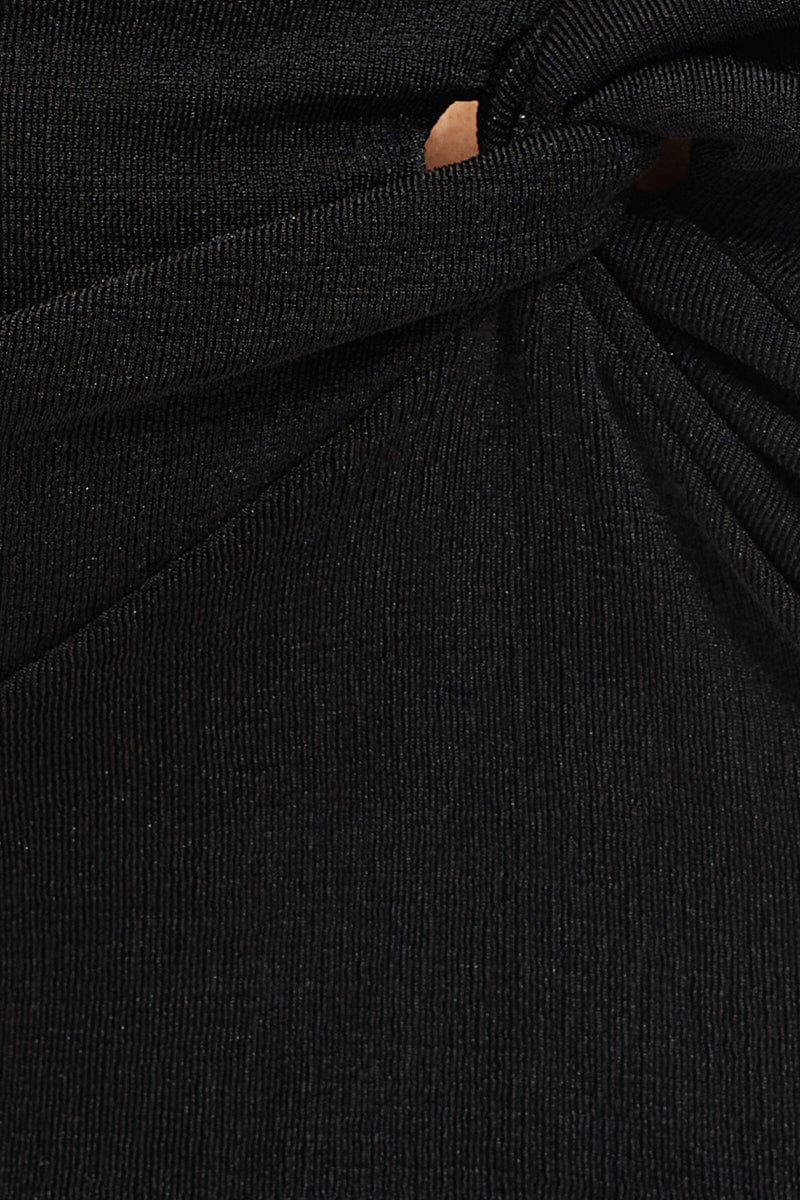 Black Top Long Sleeve V Neck