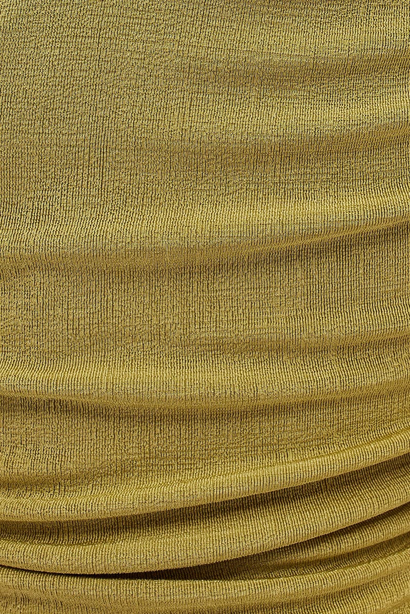 Green Top One Shoulder Sleeveless Slinky