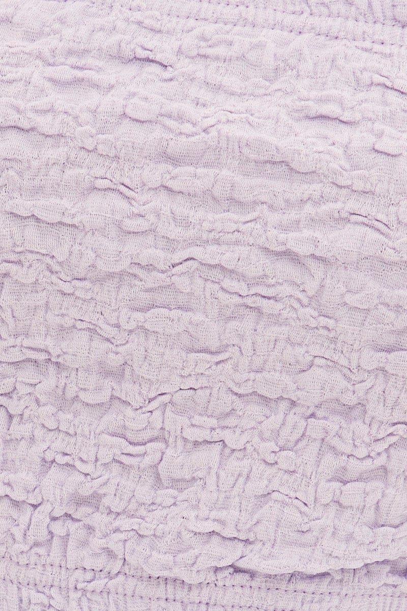 Purple Bandeau Top Textured