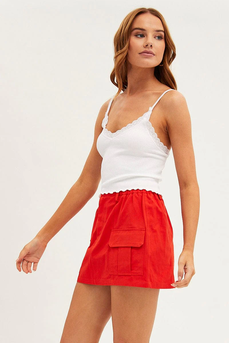 White Top Seamless Lace Trim