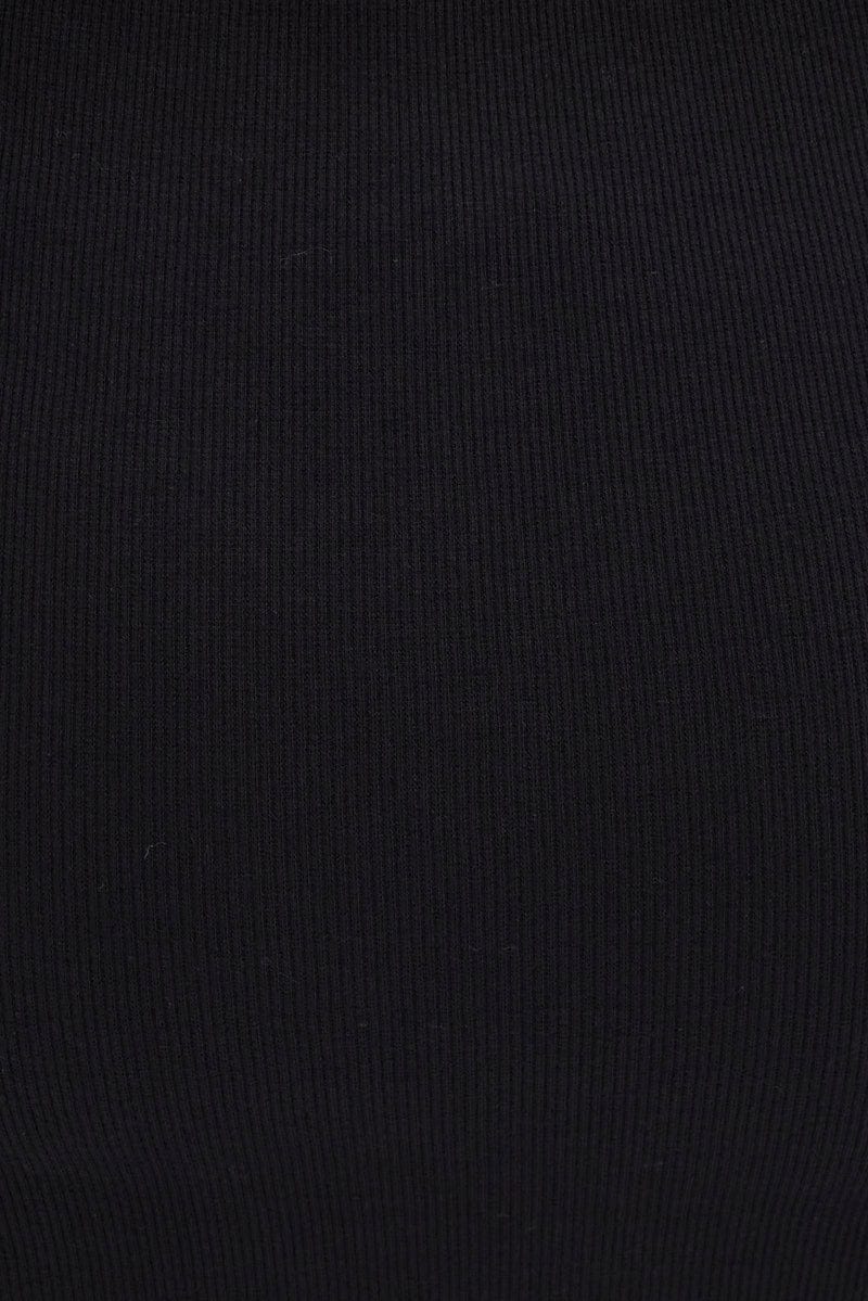 Black Maxi Skirt V Detail