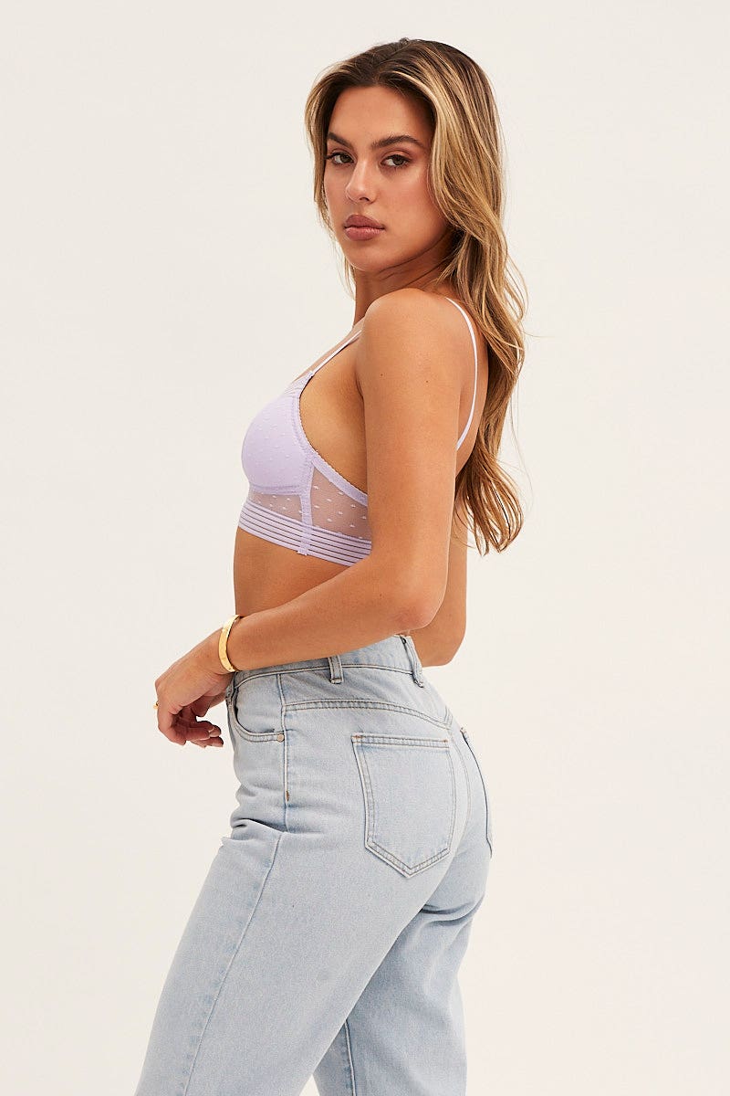 Purple Mesh Bralette