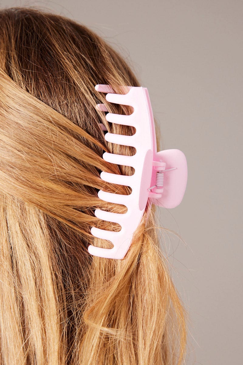 Pink Classic Hair Claw Clip