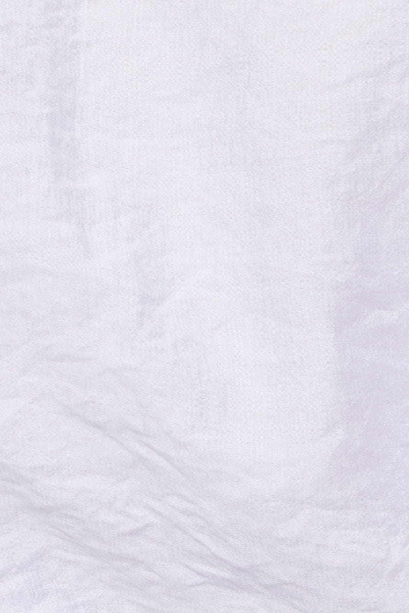 White Wrap Kimono Three-Quarter Crop