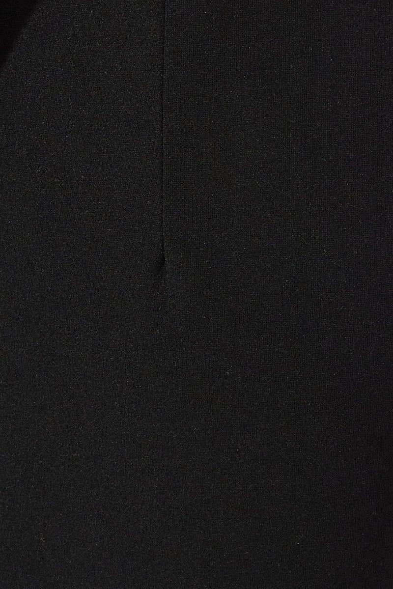 Black Wide Leg Pants High Rise Workwear