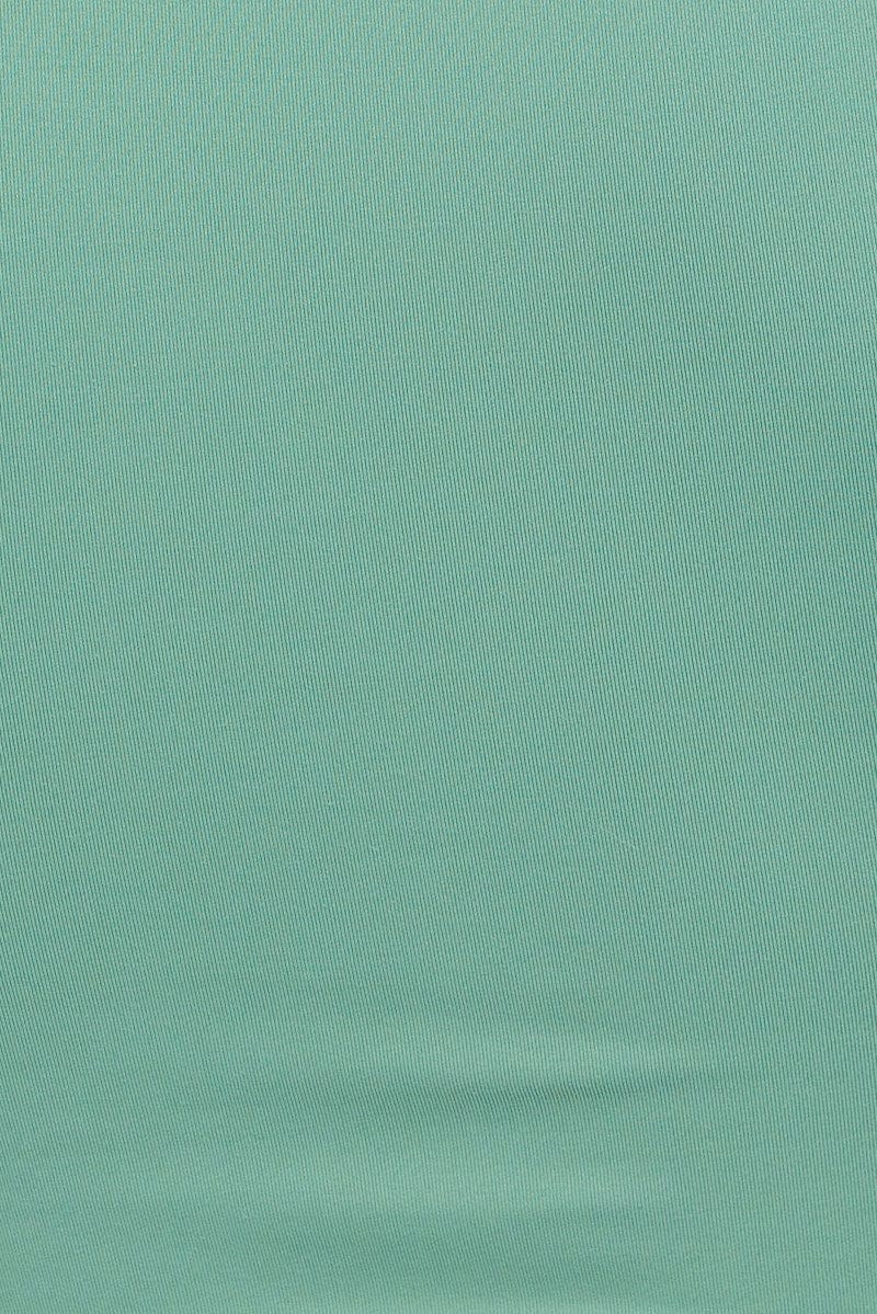 Green Bodysuit Long Sleeve Square Neck