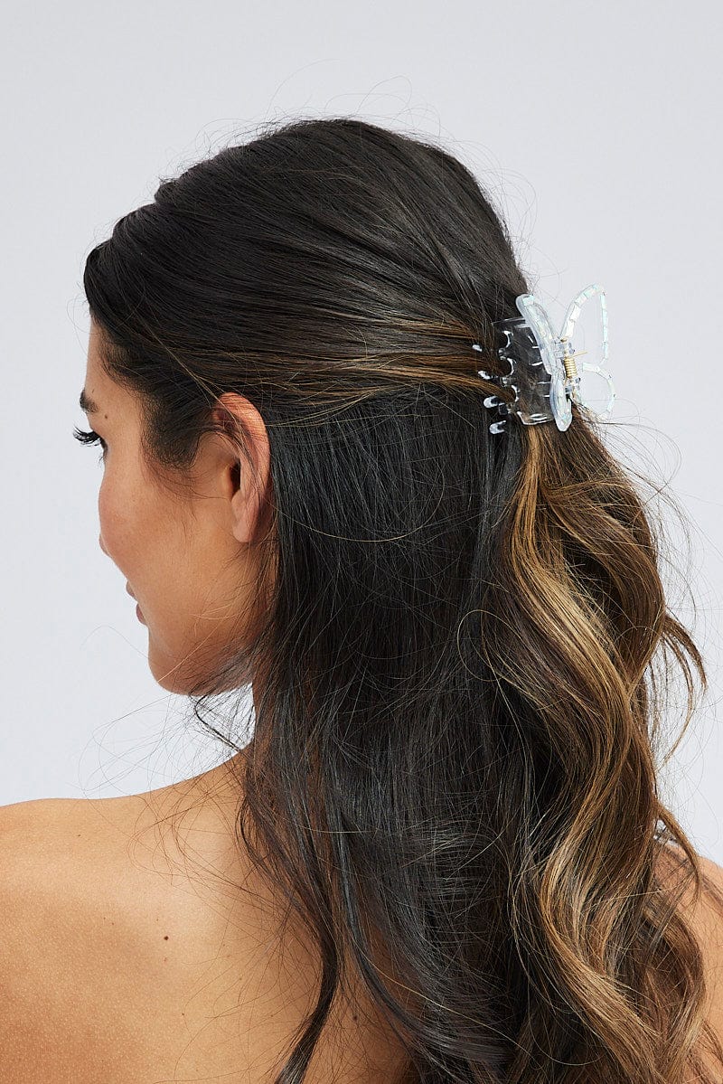 Metallic Butterfly Claw Clip