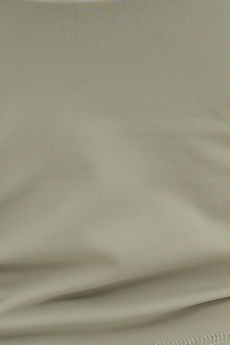 Green Tank Top Sleeveless Underseam Activewear