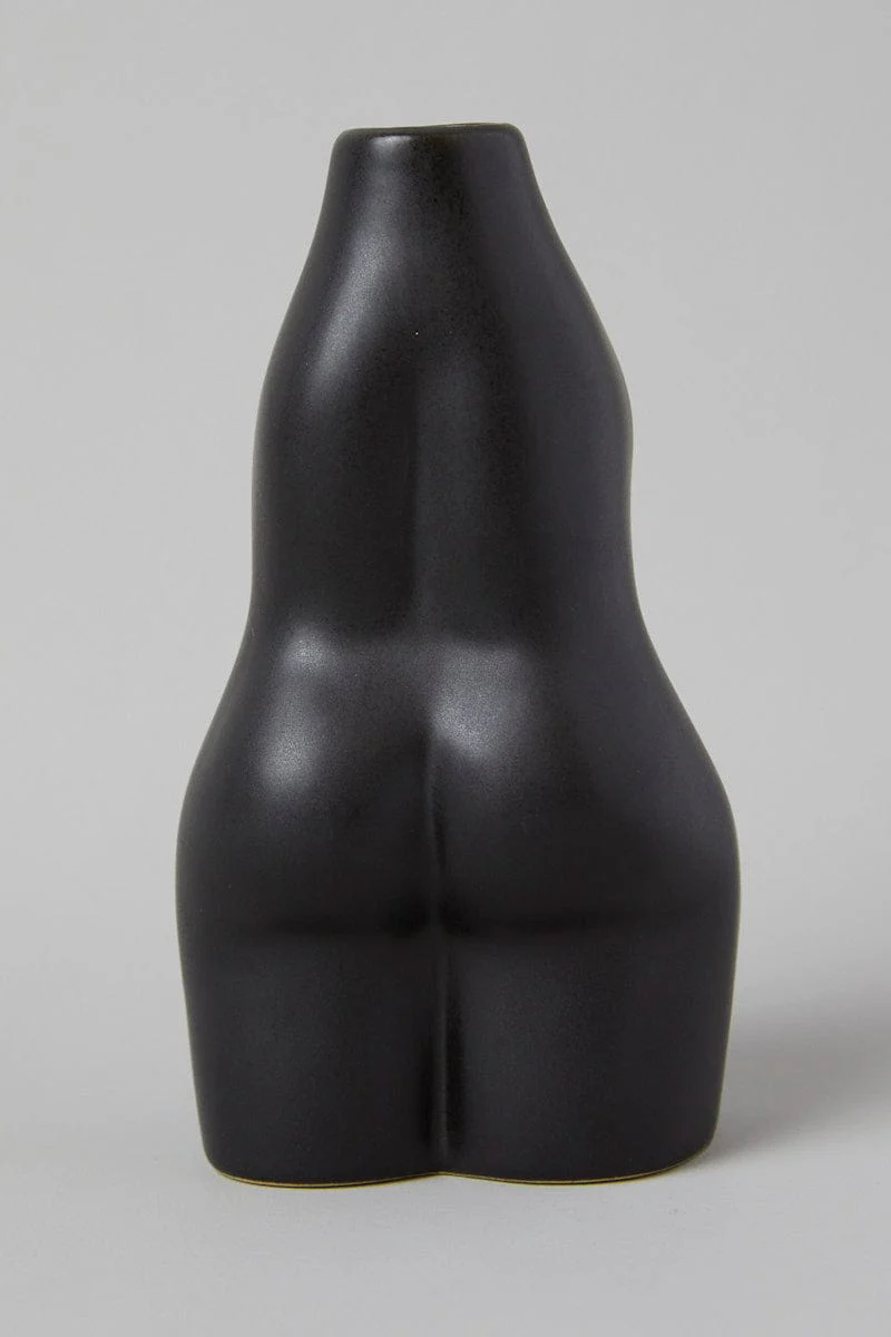 Black Ceramic Body Vase