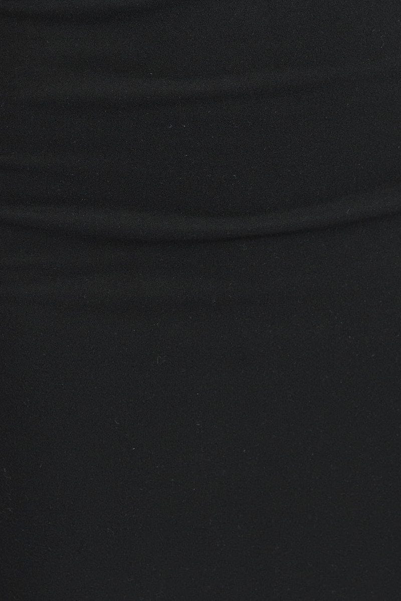 Black Supersoft Slim Fit Maxi Skirt