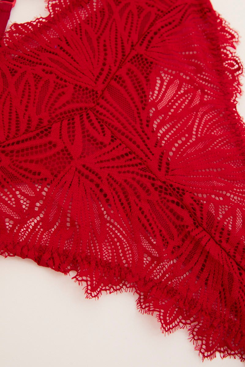 Red Lace Lingerie Set