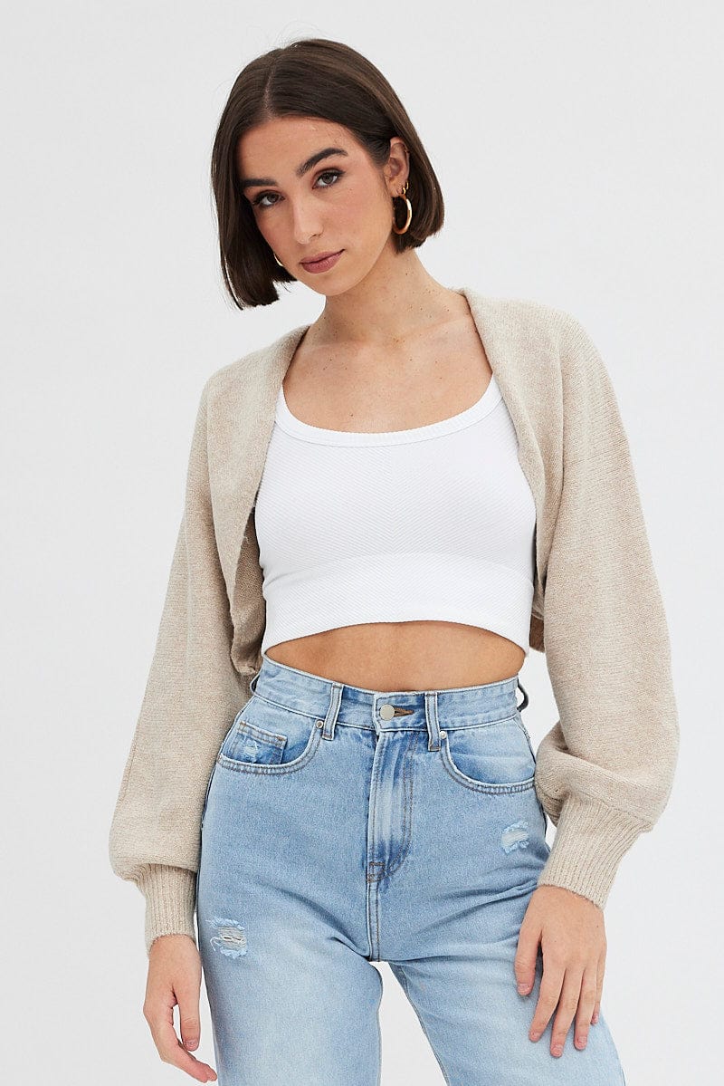 Camel Knit Shrug