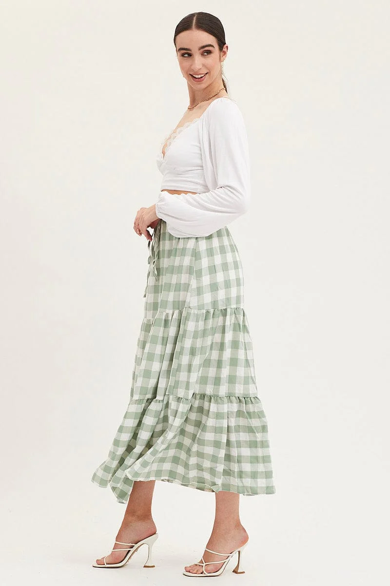 White Top Long Sleeve Lace Trim