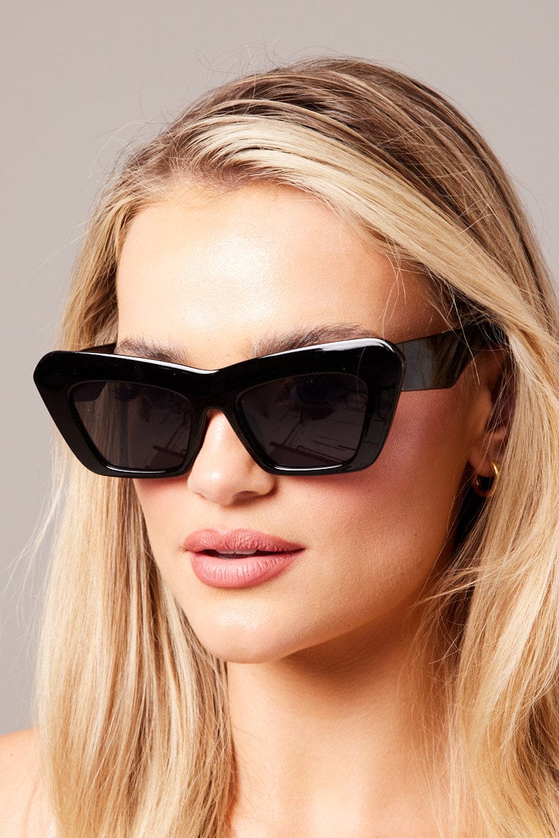 Black Animal Print Fashion Sunglasses