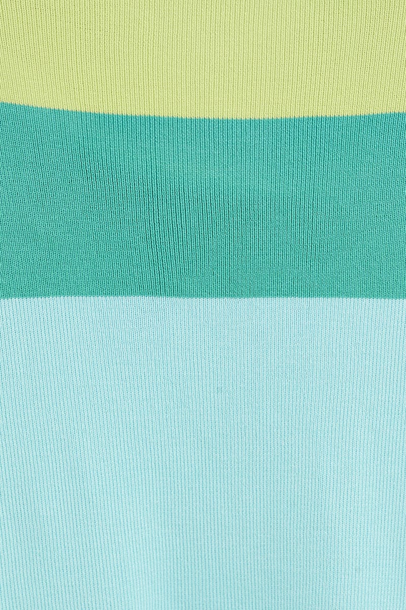 Multi Midi Dress Bodycon Scoop Neck