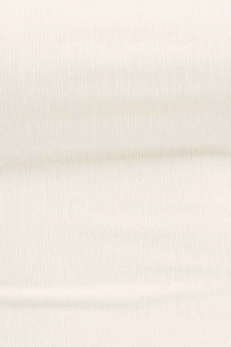 White Cotton Singlet Stretch