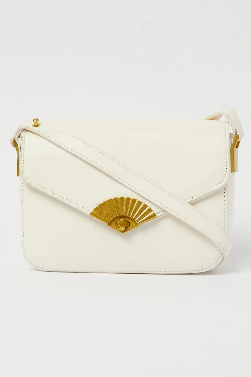 White Flap Shoulder Bag