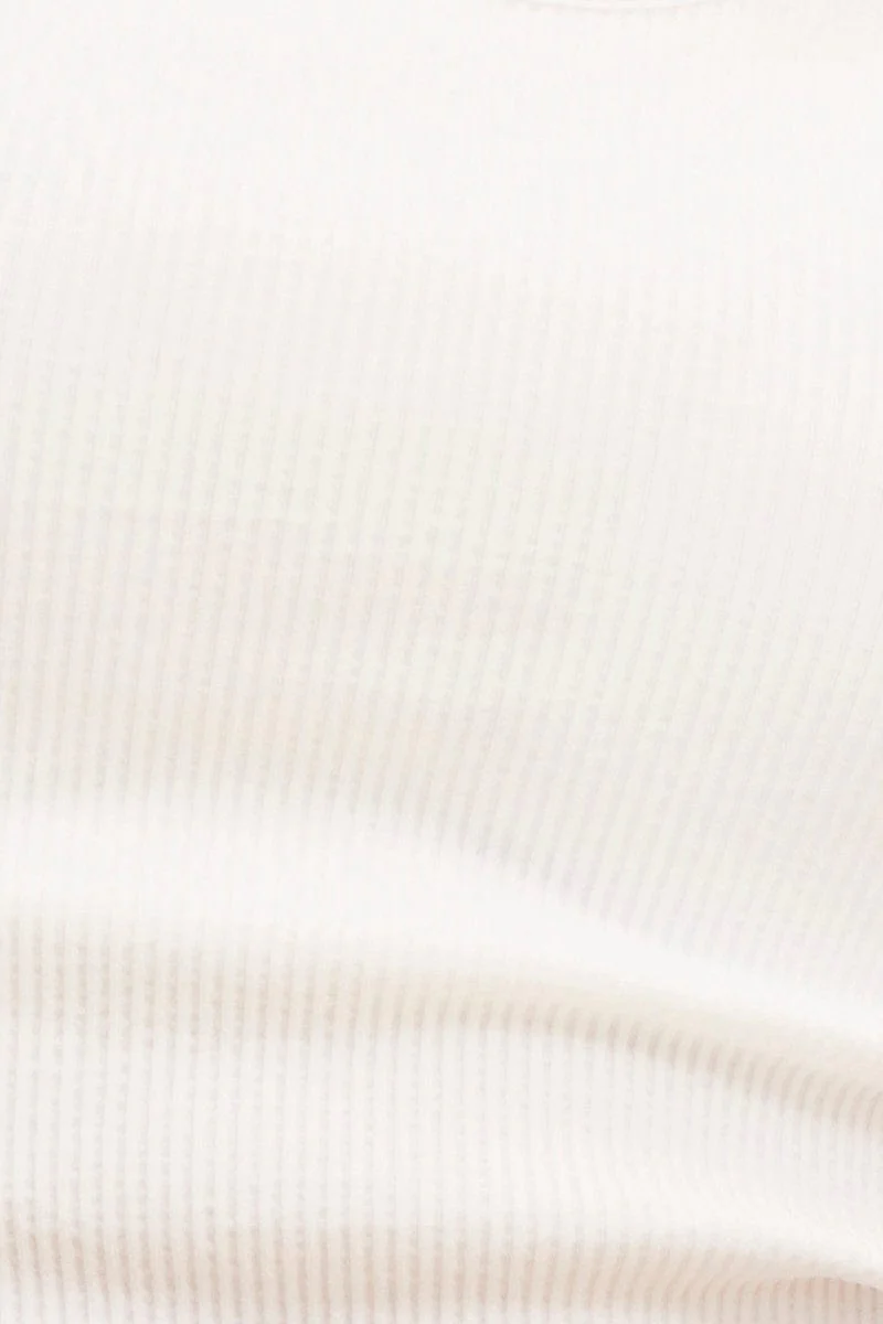 White Seamless Tank Full Length Sleeveless Soop Neck